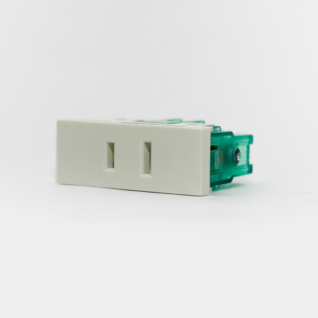 MODULO TOMA AMERICANO POLARIZADO SIN TIERRA - BLANCA