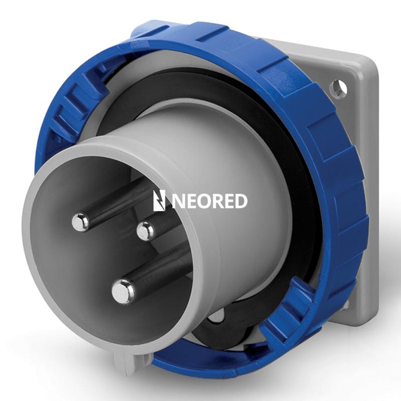 BASE MACHO 2P+T 16A 220V 6H