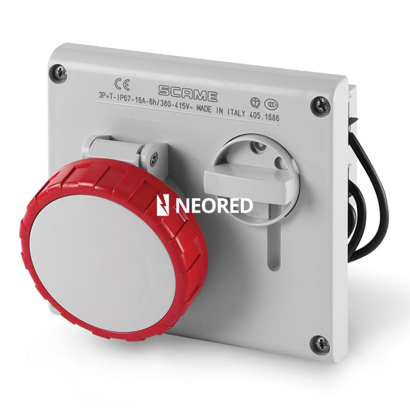 BASE C/BLOQUEO IP67 3P+T 16A