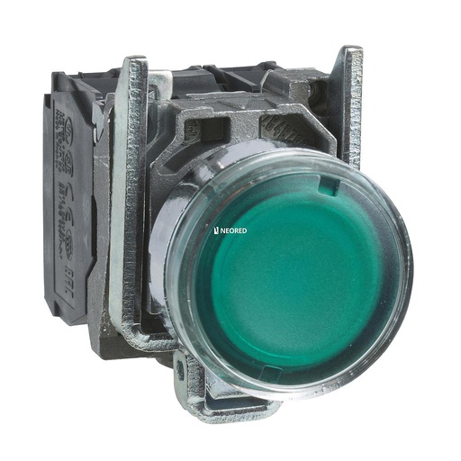 [SCHXB4BW33B5] Pulsador Luminoso Led 24VCA/CC - 1NA+1NC - Verde - Línea XB4