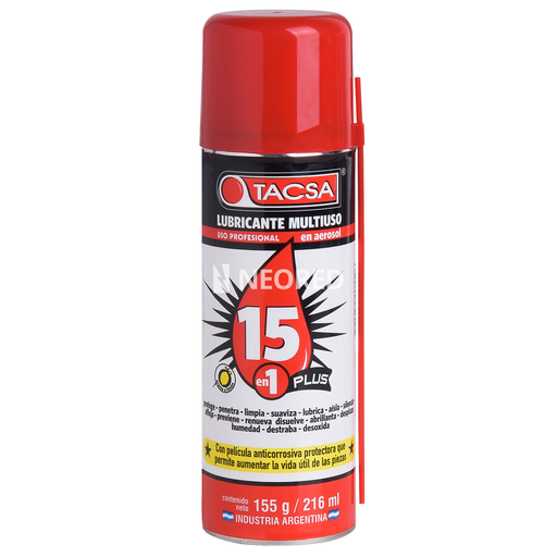 [TACPTLUBRI002] Lubricante multiuso 15 en 1 plus en aerosol 155 g / 216 ml
