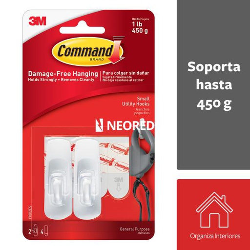[MMM63844] Command® Ganchos Uso General, Pequeño, Blanco