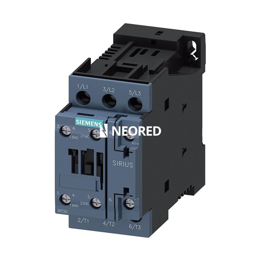 [SIE3RT2024-1BB40] Contactor SIRIUS 12A / 400V 50Hz, 5,5kW, S0,bob.24VCC, 1NA+1NC (TORNILLO)