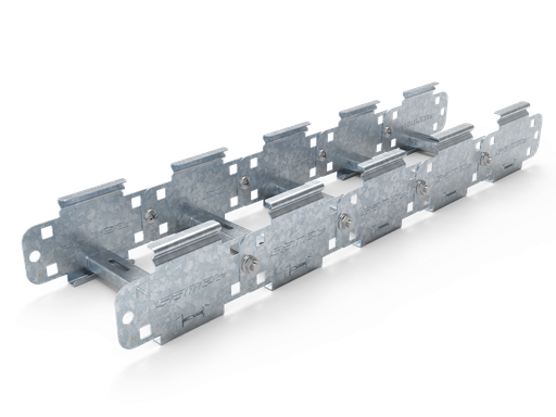 [SAMCUS-450-5-090-18-G] CURVA VERTICAL ESCALERA SMARTTRAY DE 450 MM 5 ESLABONES ALA 90 mm #18 GALV. EN CALIENTE
