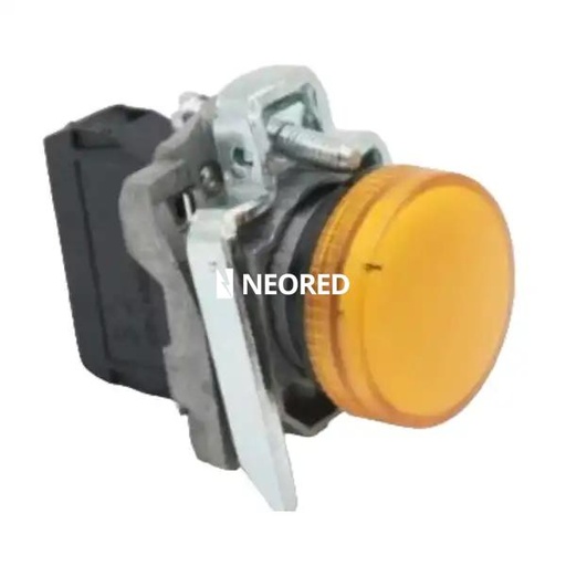 [CNCLAY4-BV65 220] PILOTO LUMINOSO METALICO LED COMPONIBLE AMARILLO 220VCA