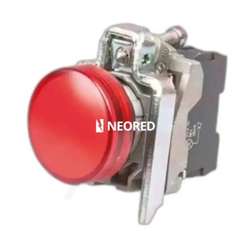 [CNCLAY4-BV64 220] PILOTO LUMINOSO METALICO LED COMPONIBLE ROJO 220VCA