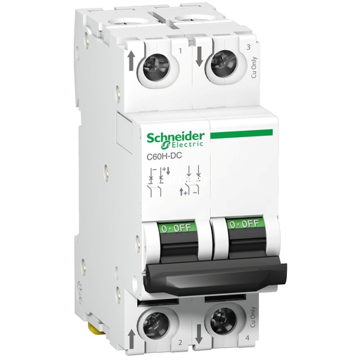 [SCHA9N61526] INTERRUPTOR TERMOMAGNETICO C60H-DC 2X6A CURVA C