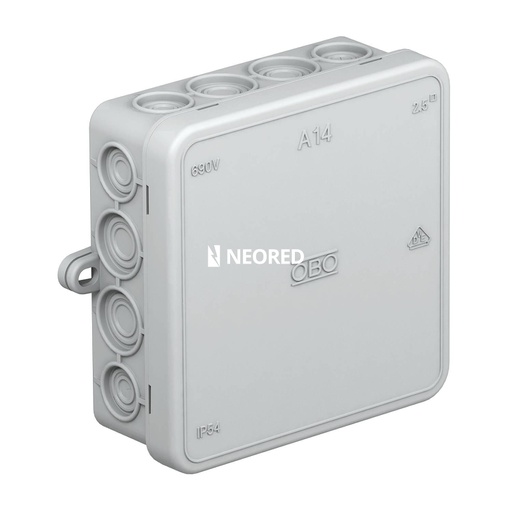 [FMN2000378] Caja paso  104x 100x 40mm PVC GRI IP55